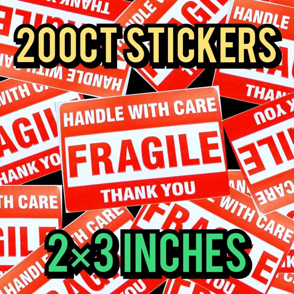 Fragile stickers 2x3"